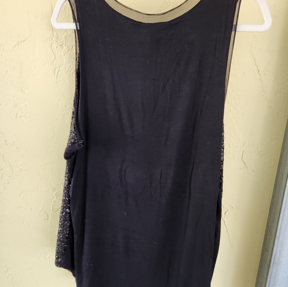 Size 1x Sequined Glitzy Black Tank - Picture 3 of 3